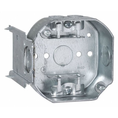 Raco Electrical Box, 15.5 cu in, Octagon Box Type, Steel, Octagon Shape 157