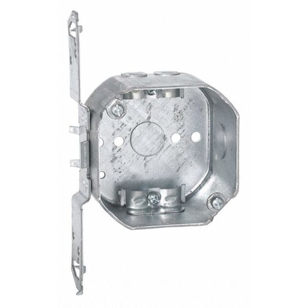 Raco Electrical Box, 21.5 cu in, Octagon Box Type, 2 Gangs, Steel, Octagon Shape 177