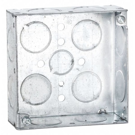 Raco Electrical Box, 21 cu in, Square Box Type, 2 Gangs, Steel, Square Shape 181
