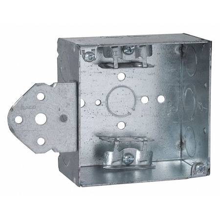 Raco Electrical Box, 30.3 cu in, Square Box Type, 2 Gangs, Steel, Square Shape 249