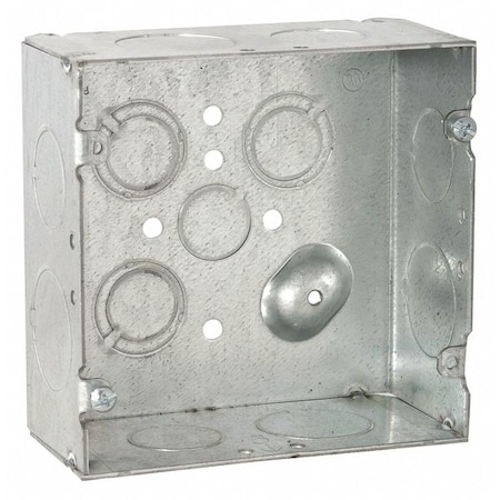 Raco Electrical Box, 42 cu in, Outlet Box Type, Steel, Square Shape 265