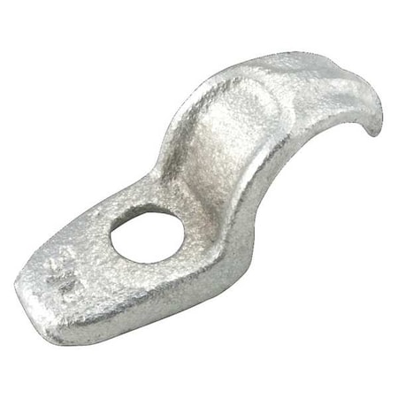 Raco One Hole Strap, Conduit; Pipe Use, 3/4 in, Malleable Iron, Zinc Plated 1303