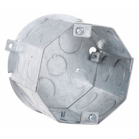 Raco Electrical Box, 43 cu in, Ceiling Box Type, Steel, Octagon Shape 280