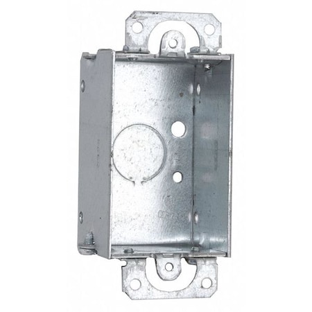 Raco Electrical Box, 7.5 cu in, Switch Box Type, 1 Gang, Steel, Rectangular Shape 400
