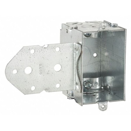 Raco Electrical Box, 12.5 cu in, Switch Box Type, 1 Gang, Steel, Rectangular Shape 529