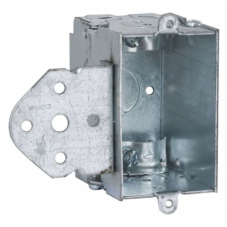 Raco Electrical Box, 12.5 cu in, Switch Box Type, 1 Gang, Steel, Rectangular Shape 540