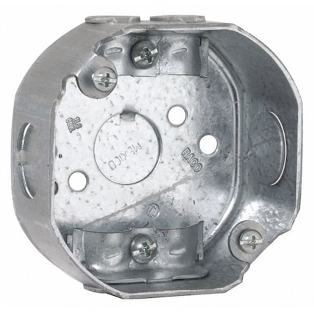 Raco Electrical Box, 11.8 cu in, Octagon Box Type, Steel, Octagon Shape 112