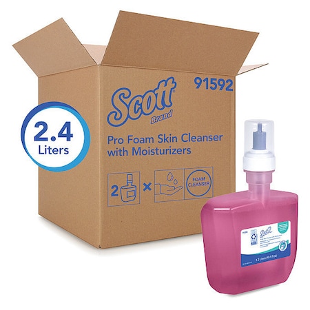 Scott Foam Hand Soap, 1.2 L Hand Soap Refills for KCP ICON & Scott Pro Automatic Dispensers, 2PK 91592