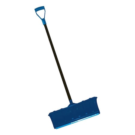 Zoro Select Snow Shovel, 22 1/4 in W x Aluminum, Plastic Blade, 45 in L Steel Handle 21AD02