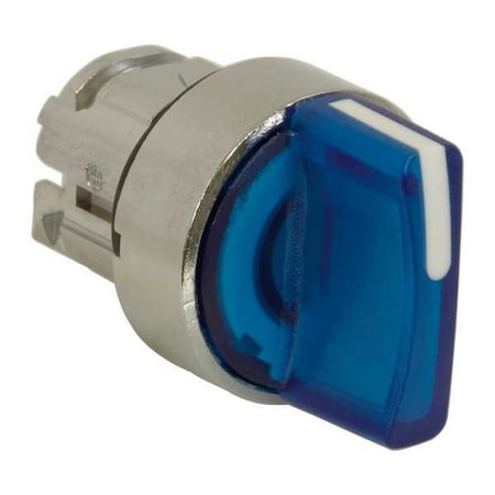 Schneider Electric Illum Selector Switch, 3 Pos, 22mm, Blue ZB4BK1763