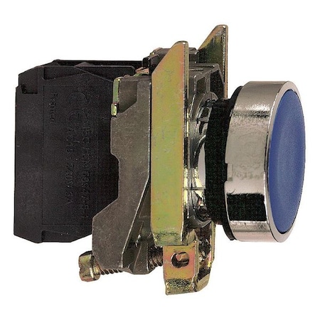 Schneider Electric Push Button Operator, 22 mm, 1NO, Blue XB4BA61