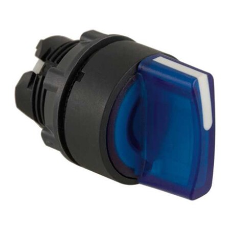 Schneider Electric Illum Selector Switch, 2 Pos, 22mm, Blue ZB5AK1463