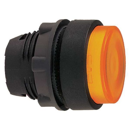 Schneider Electric Push Button Operator, Extended, Momentary Action, Push Release, Illuminated, Orange ZB5AW15