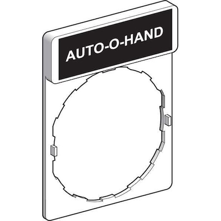 Schneider Electric Legend Plate, Rectangular, Auto-Hand ZBY2385