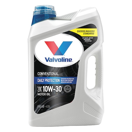 VALVOLINE Conventional Motor Oil, 10W-30, 5 Qt 881156