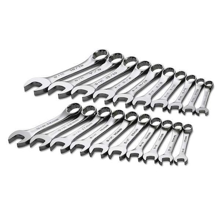 Sk Professional Tools Combo Wrench Set, 3/8-15/16, 10-19mm, 20 Pc 86250