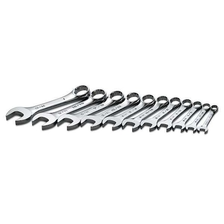 Sk Professional Tools Combo Wrench Set, Short, 3/8-1 in., 11 Pc 86231