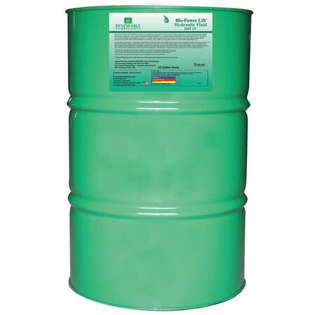 Renewable Lubricants 55 gal Drum, Hydraulic Oil, 15 ISO Viscosity, Not Specified SAE 81666