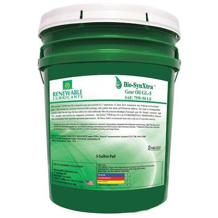 Renewable Lubricants Bio-Based High Temperature Oil, 5 Gal 82124