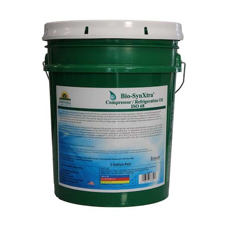 Renewable Lubricants Compressor Oil, 5 gal., SAE Grade 30 87854