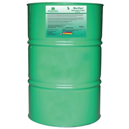Renewable Lubricants 55 gal Drum, Hydraulic Oil, 46 ISO Viscosity, Not Specified SAE 80836