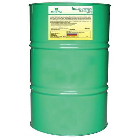 Renewable Lubricants 55 gal Drum, Hydraulic Oil, 15 ISO Viscosity, Not Specified SAE 81146