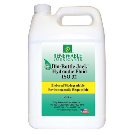 Renewable Lubricants 1 gal Jug, Hydraulic Oil, 32 ISO Viscosity, Not Specified SAE 81633