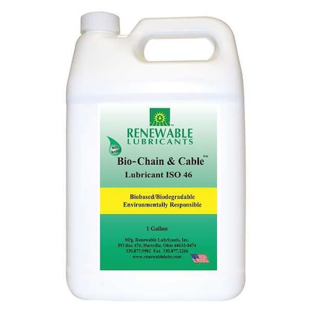 Renewable Lubricants 1 gal, Jug, Vegetable Oil, Yellow 83053