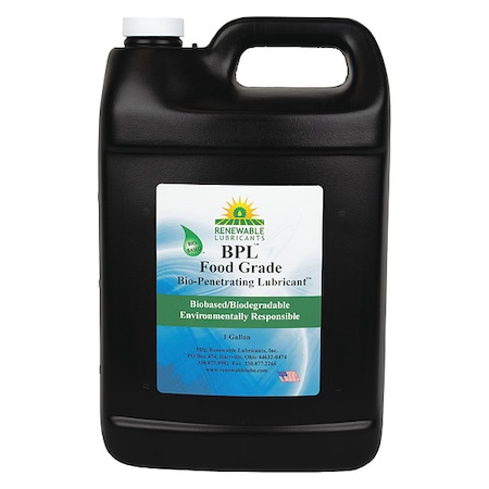 Renewable Lubricants 1 gal, Jug, Vegetable Oil, Yellow 87003