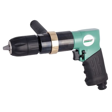 Speedaire Air Drill, Keyless, 1/2 In, 400 RPM 21AA74