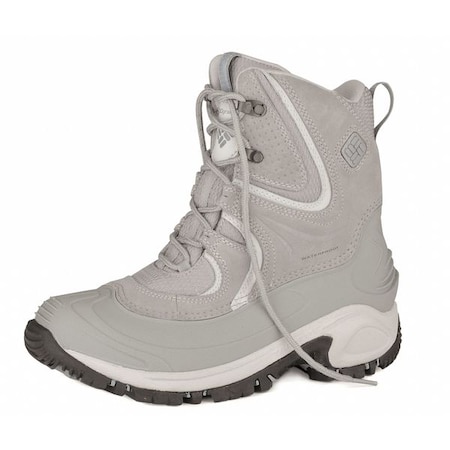 Columbia Women's Pac Winter Boots, 9 1/2 Leather, Fabric, TPU, 6 in H, Gray BL1544-001-9.5