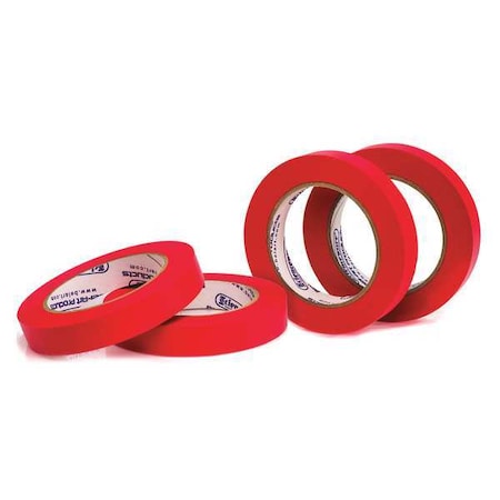 Sp Scienceware Label Tape, 3/4 in W x 40 yd. L, 6.30 mil Thick, Red, Rubber Adhesive, 4 PK F13484-0075