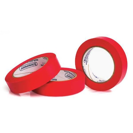 Sp Scienceware Masking Tape, 1 in W x 40 yd L, 6.3 mil Thick, Red, Rubber Adhesive, 3 PK F13484-0100