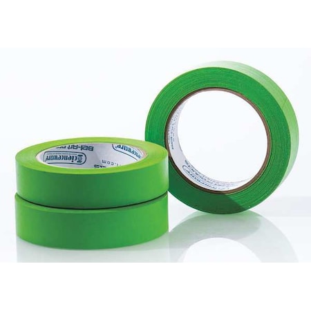 Sp Scienceware Masking Tape, 1 in W x 40 yd L, 6.3 mil Thick, Green, Rubber Adhesive, 3 PK F13486-0100