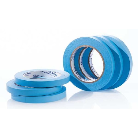Sp Scienceware Masking Tape, 1/2 in W x 40 yd L, 6.3 mil Thick, Blue, Rubber Adhesive, 6 PK F13487-0050