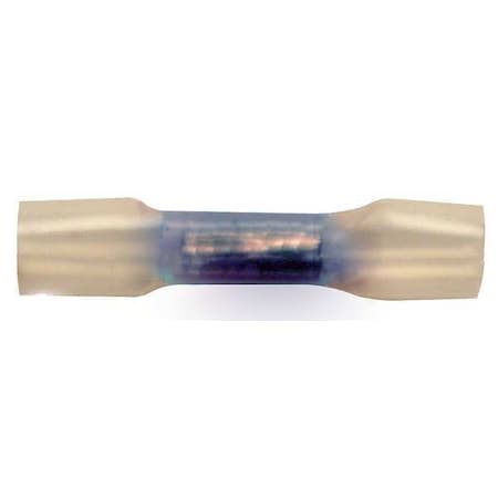 Velvac Butt Splice Wire Connector, 14 AWG Max, Blue, Nylon, Polyolefin Insulation, 600 V, 10 PK 30330