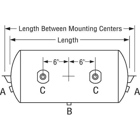 Velvac Air Tank, 12-1/2 In H, 125 psi 035107