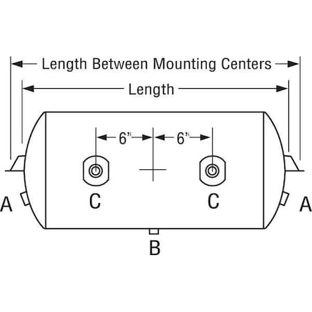 Velvac Air Tank, Steel, 13 In H, 125 psi 035109