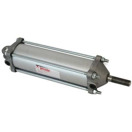 Velvac Air Cylinder, 2 1/2 in Bore, 6 in Stroke, Single Acting, Aluminum . 100126