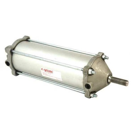 Velvac Air Cylinder, 3 1/2 in Bore, 8 17/25 in Stroke, Double Acting, Aluminum . 100136