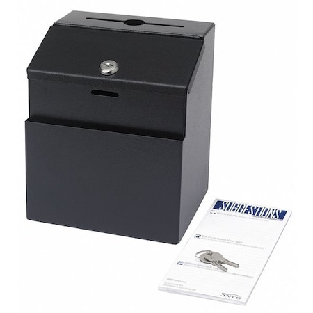 Safco Suggestion Box, Steel, Black 4232BL