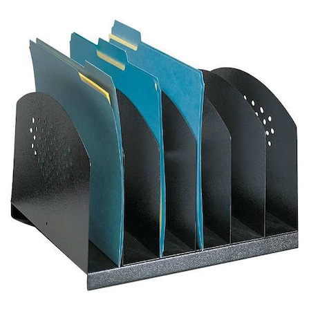 Safco Letter Tray/File Holder, Black, Steel, 12 1/4 in W, 11 1/4 in L, 8 in H, 11.1" D 3155BL