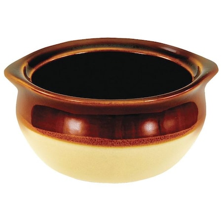 Crestware Onion Soup Crock, 10 oz., Ceramic Caramel PK36 CM4OSC