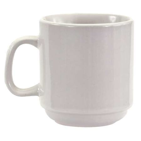 Crestware Bright White Alpine White Narrow Rim Mug 10 oz., Pk36 AL15