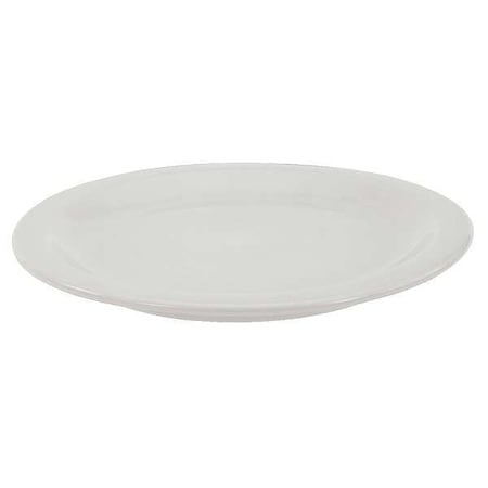 Crestware Plate, 10-3/8", Ceramic Bright White PK12 AL46