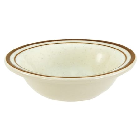 Crestware Fruit Dish, 4 oz., Ceramic Brown Speckled w/Double Band PK36 SC31