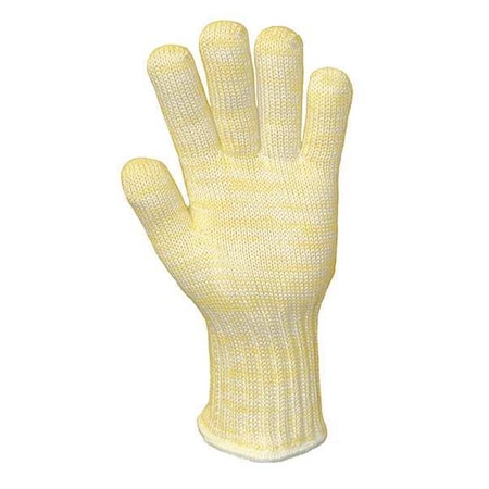 Wells Lamont Heat Resistant Gloves, Kevlar(R)/Nomex(R)/Cotton, 500 Degrees F Max Temp., Yellow/White, L, 12 PK 2610L-GR