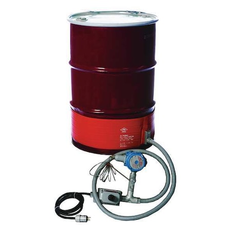 Briskheat Drum Heater, Hazardous-Area Rated, T3, 55 Gallon, 120VAC, 1300W, 70"L x 8"W DHCX151300T3