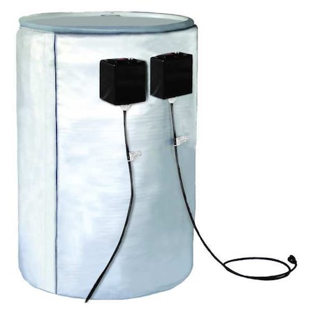 Briskheat Drum Heater, Dual Zone - For Metal Drums, 55 Gallon, 240V, 3200W FGDDC55240D