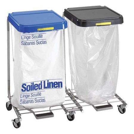 R&B Wire Products Double Medium Duty Hamper with Foot Pedal, 32" High 694/32